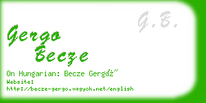 gergo becze business card
